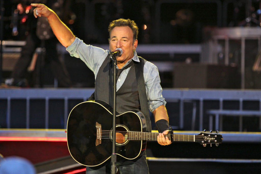 Bruce Springsteen Performing For Concert Fundraiser