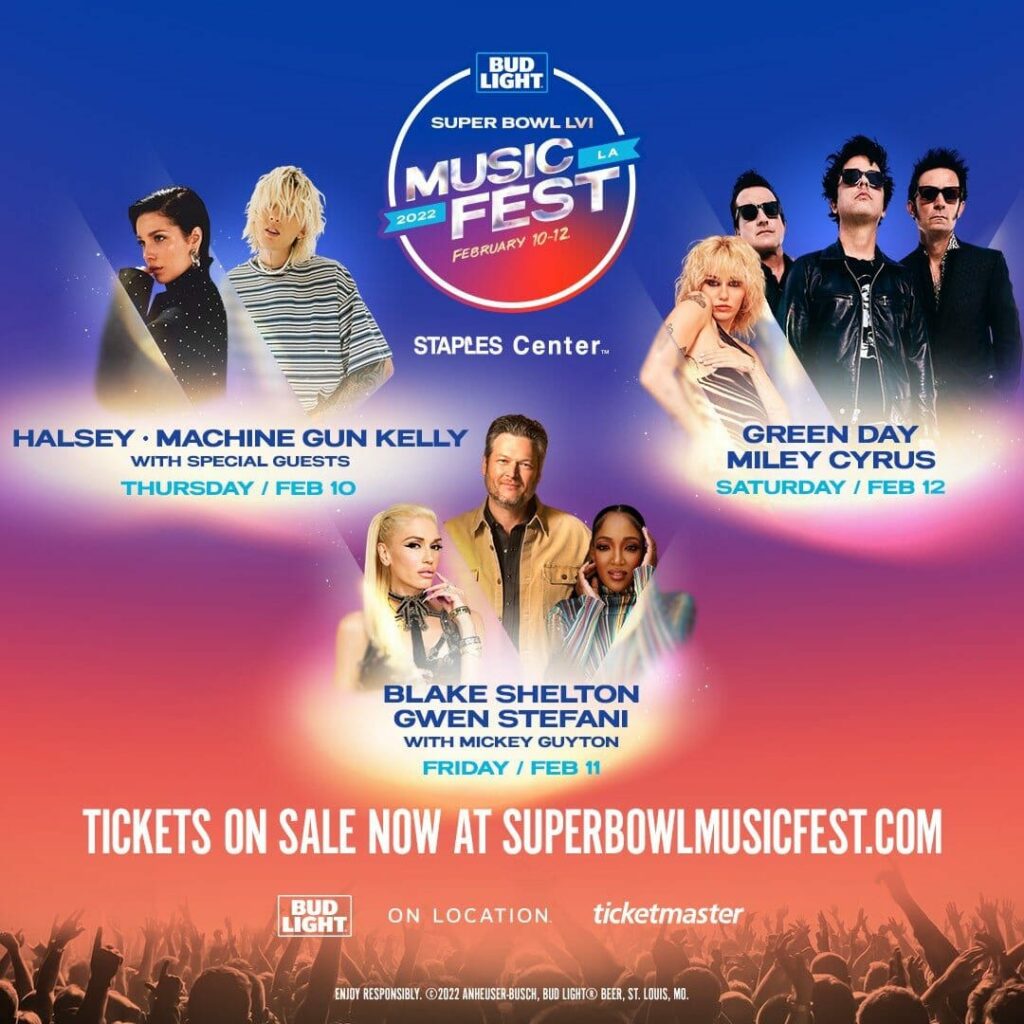 Miley Cyrus, Machine Gun Kelly & Green Day Among Super Bowl Music Fest Performers