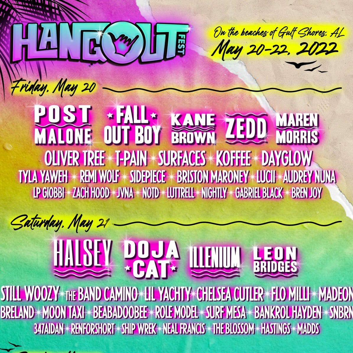 Post Malone, Halsey, Tame Impala, and More to Headline Hangout Music ...