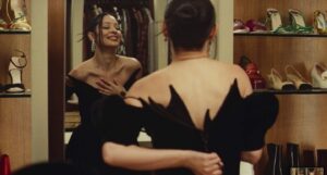 Alexa Demie as Maddy in Euphoria trying on dresses