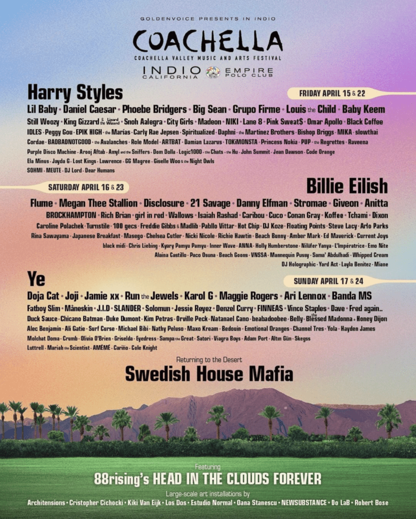 Coachella 2022: Kanye West, Billie Eilish and Harry Styles as Headliners