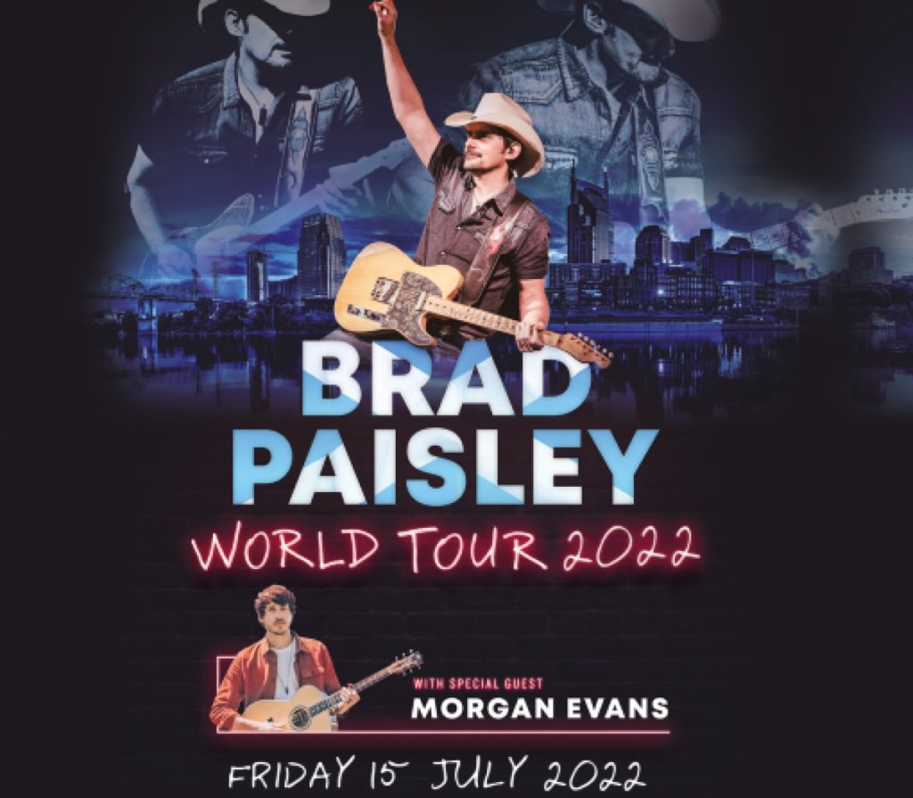 Brad Paisley Announces World Tour  (April 23 - August 26)