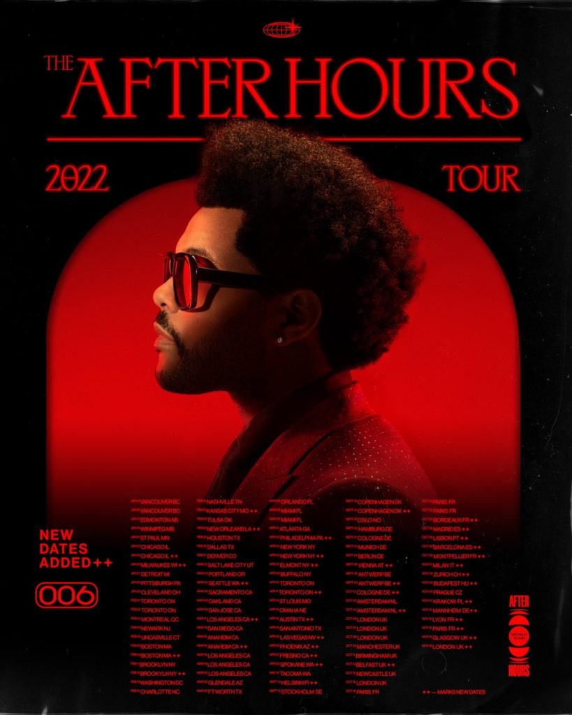 The Weeknd Announces "After Hours Til Dawn"  Tour - ( July 8 - September 3)