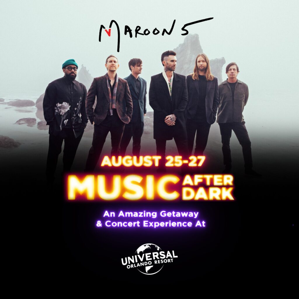 Maroon 5 to Host Concert Experience at Universal Orlando