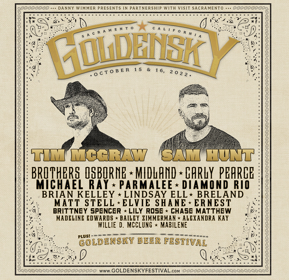 Tim McGraw & Sam Hunt to Headline GoldenSky Festival