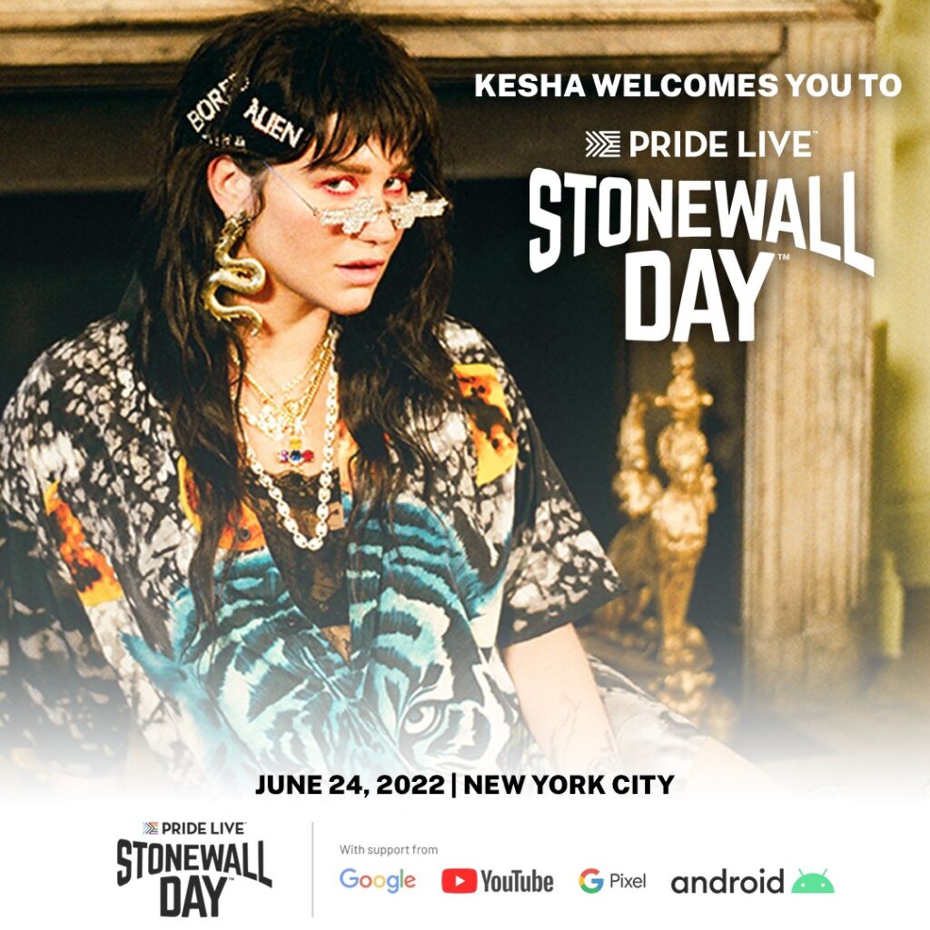 Kesha to Celebrate Pride Month Headlining Stonewall Day