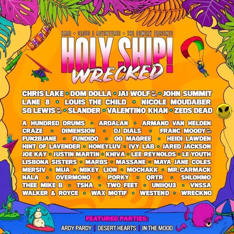 Holy Ship Wrecked 2022 lineup