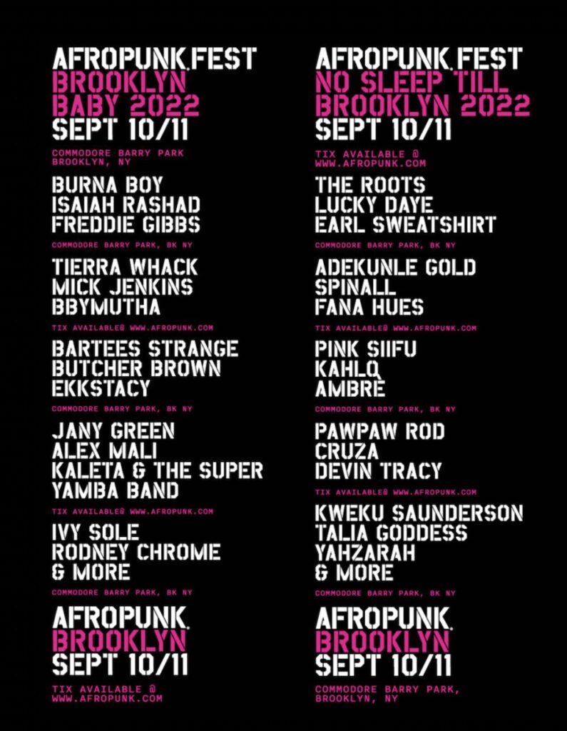 AFROPUNK Brooklyn Makes It's Return (Sept. 10-11)