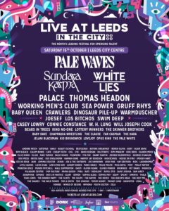 Tickets If you’d like to go to Live at Leeds: In The City 2022, then tickets are available now. General access tickets are on sale for £39, while there are also VIP passes on offer.  For Live At Leeds: In The City 2022, tickets are available now – you can buy yours from here.