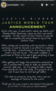 Justin Bieber Concert Cancellation