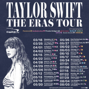 It's official, Taylor Swift announces the North American leg of  the "Eras Tour" with A-list musicians opening the shows. The guest list includes powerhouses and TikTok sensations like Paramore, HAIM, MUNA, GAYLE, Phoebe Bridgers, beabadoobee, Gracie Abrams, girl in red and OWENN.
