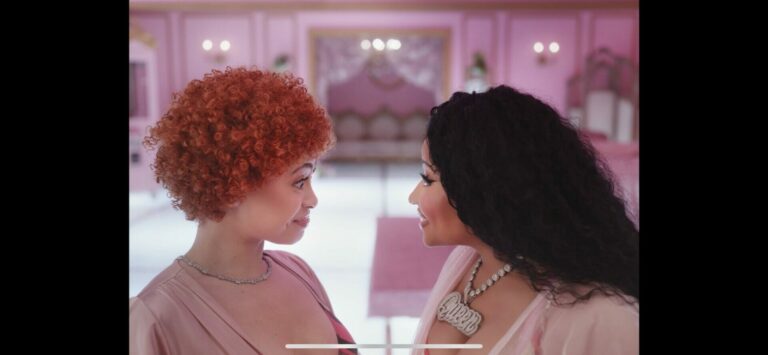 Rap newcomer and sensation Ice Spice teams up with her idol and hip-hop veteran Nicki Minaj for “Princess Diana Remix.”