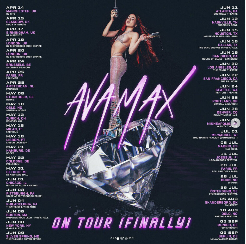 Ava Max Goes on Tour in North America 2023