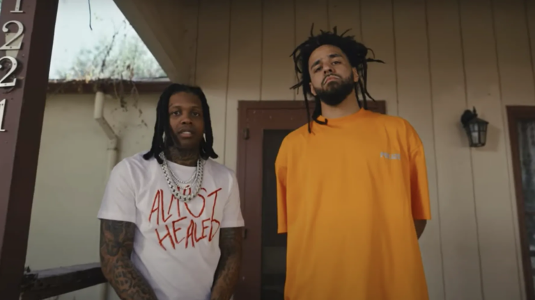 Lil Durk and J. Cole on the music video for 'All My Life'