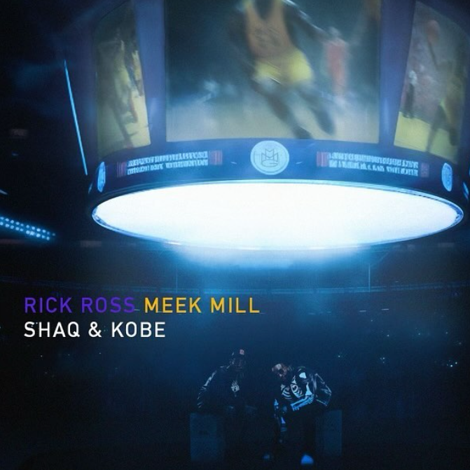 The cover art for Meek Mill & Rick Ross' joint track, "SHAQ & KOBE." It will allegedly serve as the lead single for an upcoming joint project titled "Too Good To Be True."