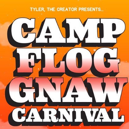 The logo for Camp Flog Gnaw Carnival, stylized for this year & retrieved from the festival's Instagram.