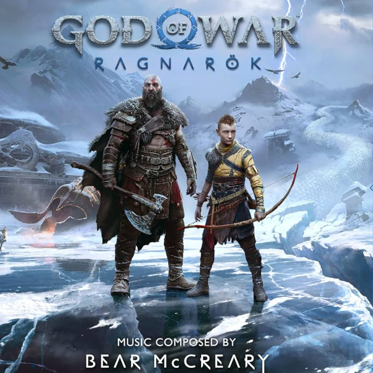 The cover art for the score of God of War Ragnarok, nomination for a Grammy in the Best Immersive Audio Album category.