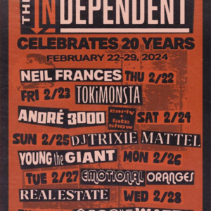 20th Anniversary of The Independent performance lineup