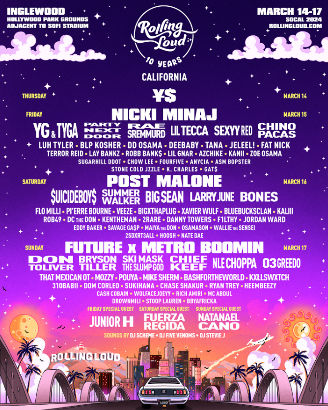 Rolling Loud California 2024 Boasts ¥$, Future & More • Music Daily