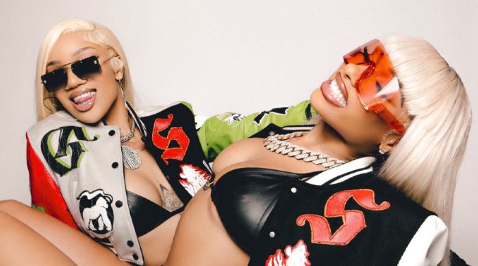 A promo shot of GloRilla and Megan Thee Stallion for "Wanna Be."