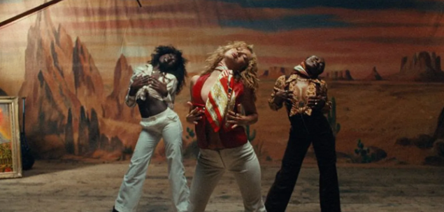 A still from the music video for "Back On 74" by Jungle.