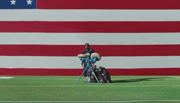 A still from a Kendrick Lamar social video announcing his Super Bowl halftime performance. Taken from @kendricklamar on Instagram.