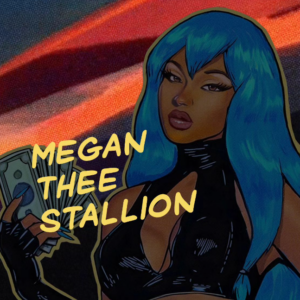 The cover for "Neva Play," the RM-assisted Megan Thee Stallion single.