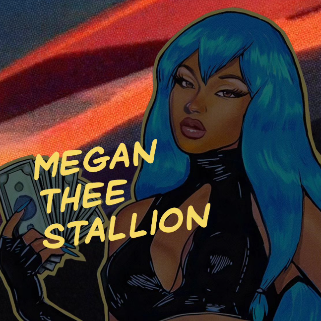 The cover for "Neva Play," the RM-assisted Megan Thee Stallion single.